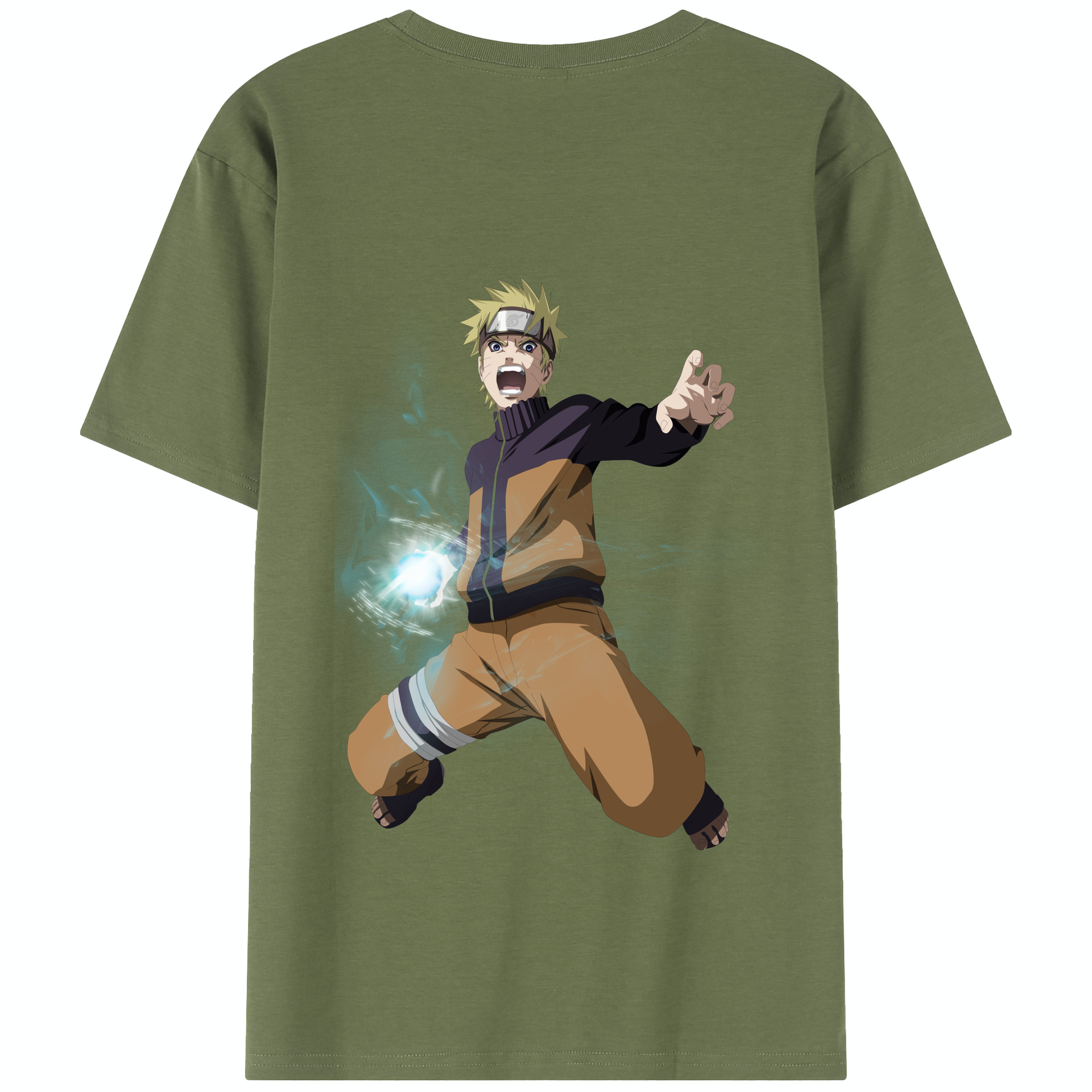 （画像用） NARUTO -ナルト- うずまき ナルト Uzumaki Naruto 綿100％半袖Tシャツ（背面プリント）